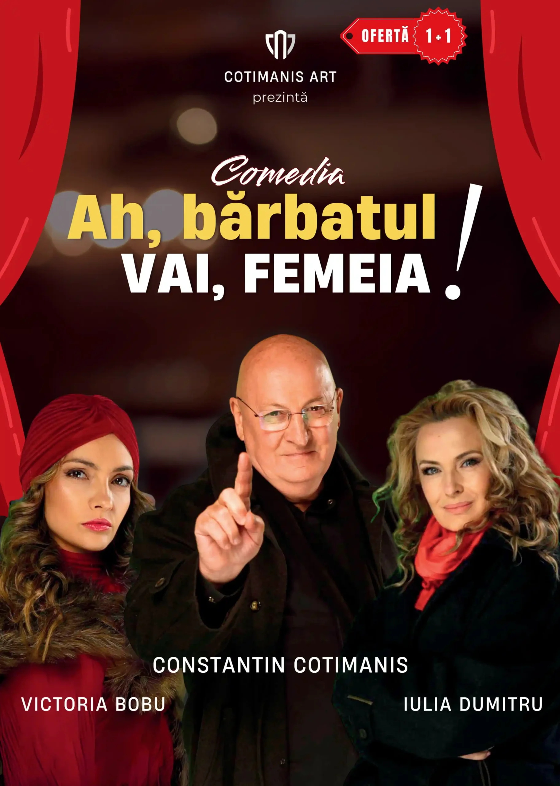 AH, BARBATUL! VAI, FEMEIA! - poster - oferta 1+1